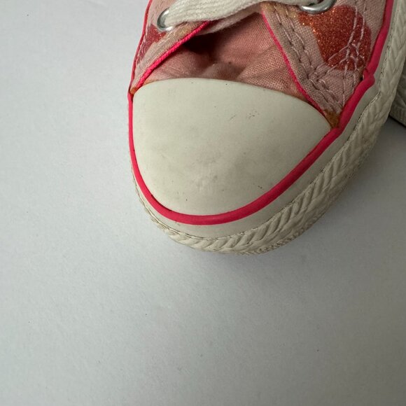 Converse All Star Pink with Glitter Balloons, Size Girls 3 or Womens 5 - Picture 5 of 10